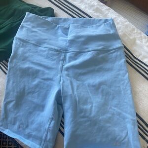 ALO Yoga Women's Light Blue Bike Shorts